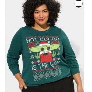 Torrid Grogu Baby Yoda Christmas Sweatshirt